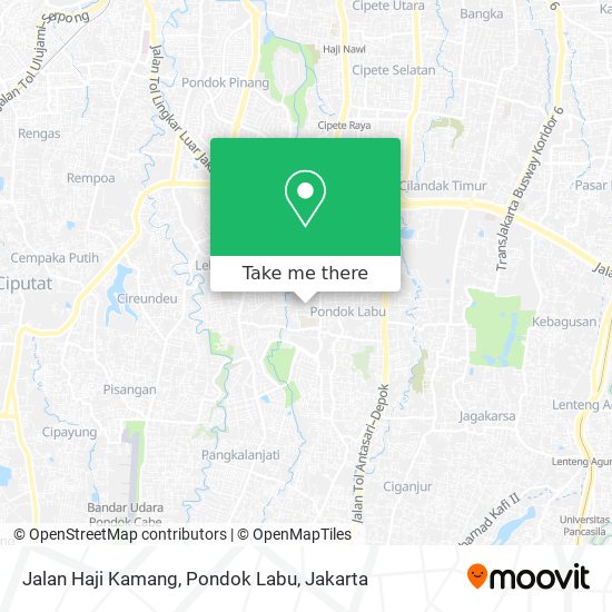 Jalan Haji Kamang, Pondok Labu map