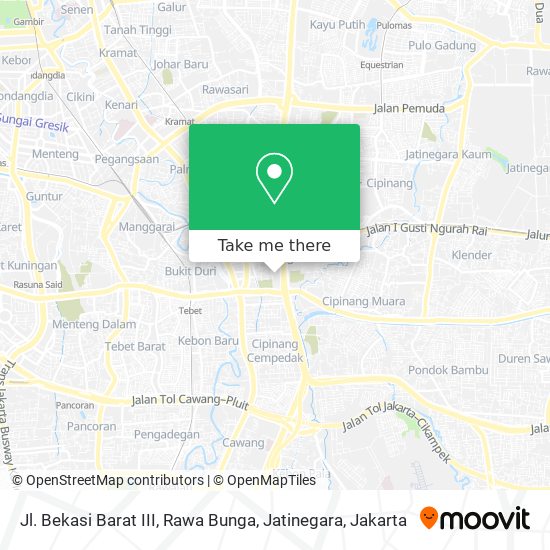 Jl. Bekasi Barat III, Rawa Bunga, Jatinegara map