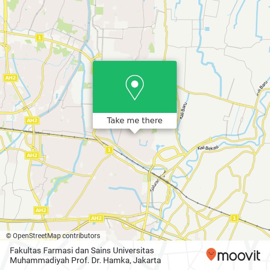 Fakultas Farmasi dan Sains Universitas Muhammadiyah Prof. Dr. Hamka map