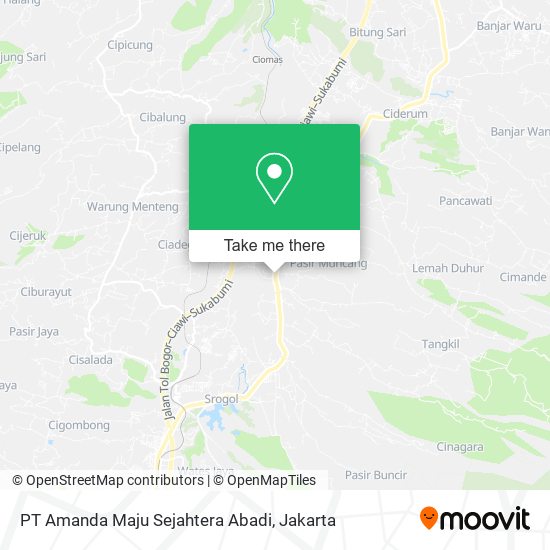 PT Amanda Maju Sejahtera Abadi map