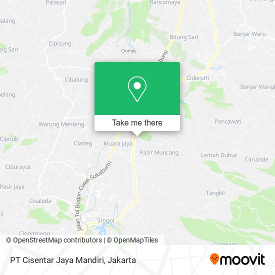 PT Cisentar Jaya Mandiri map