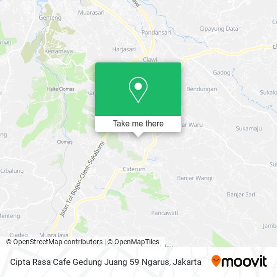 Cipta Rasa Cafe Gedung Juang 59 Ngarus map