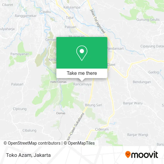 Toko Azam map