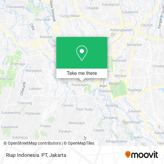 Riap Indonesia. PT map