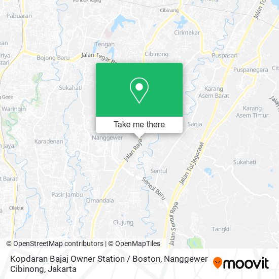Kopdaran Bajaj Owner Station / Boston, Nanggewer Cibinong map