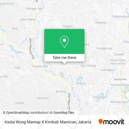 Kedai Wong Mantap X Kimbab Mamican map