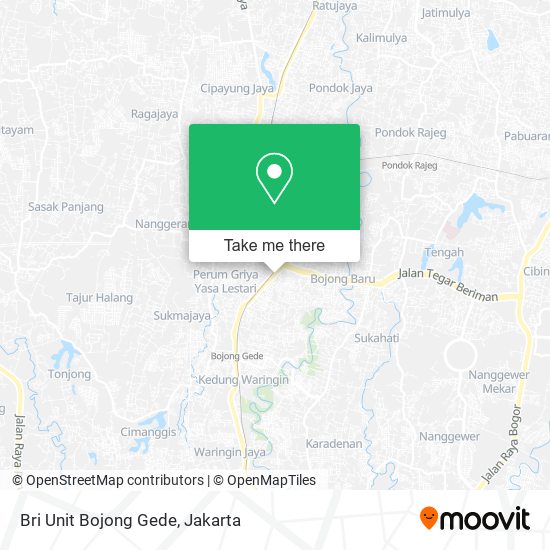 Bri Unit Bojong Gede map