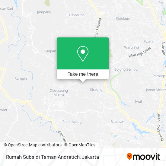 Rumah Subsidi Taman Andretich map