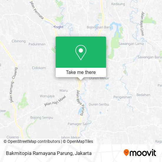 Bakmitopia Ramayana Parung map