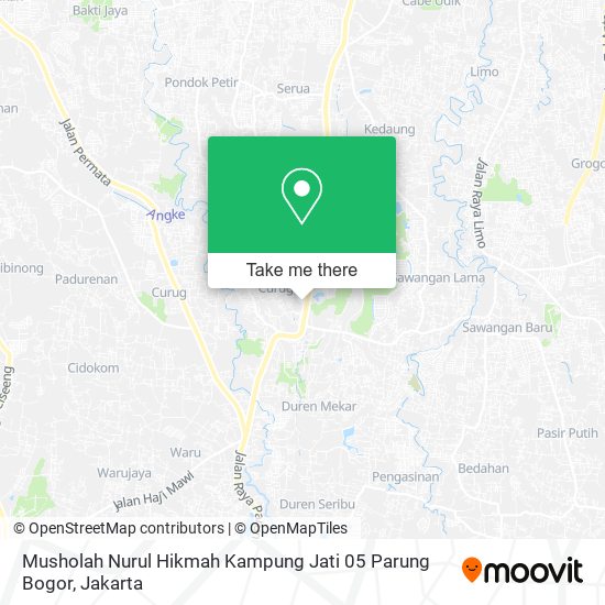 Musholah Nurul Hikmah Kampung Jati 05 Parung Bogor map