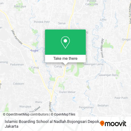 Islamic Boarding School al Nadlah.Bojongsari Depok map