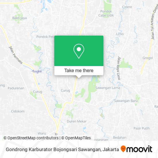 Gondrong Karburator Bojongsari Sawangan map