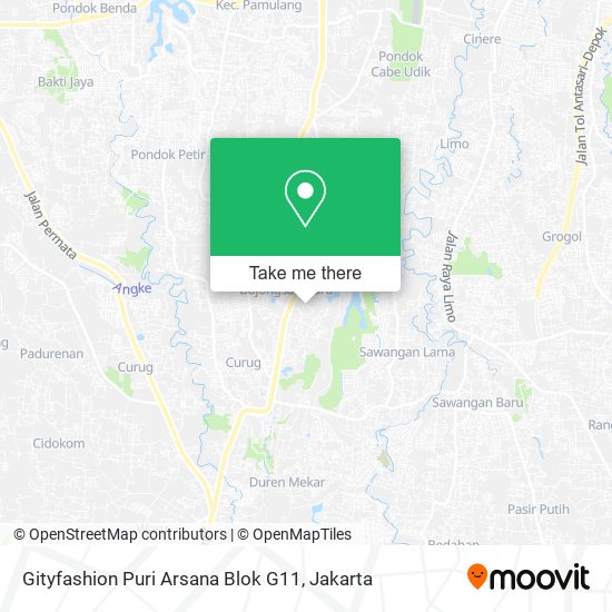 Gityfashion Puri Arsana Blok G11 map