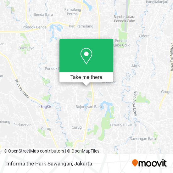 Informa the Park Sawangan map