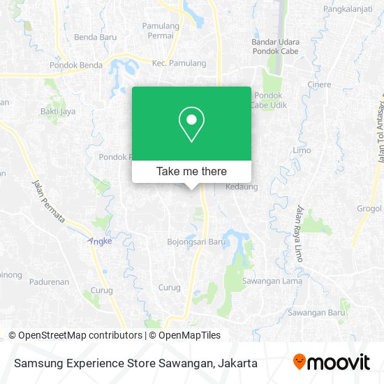 Samsung Experience Store Sawangan map