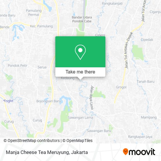 Manja Cheese Tea Meruyung map