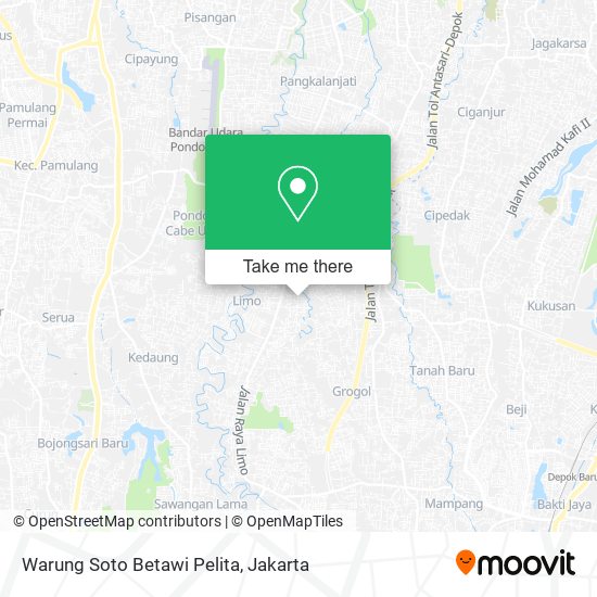 Warung Soto Betawi Pelita map