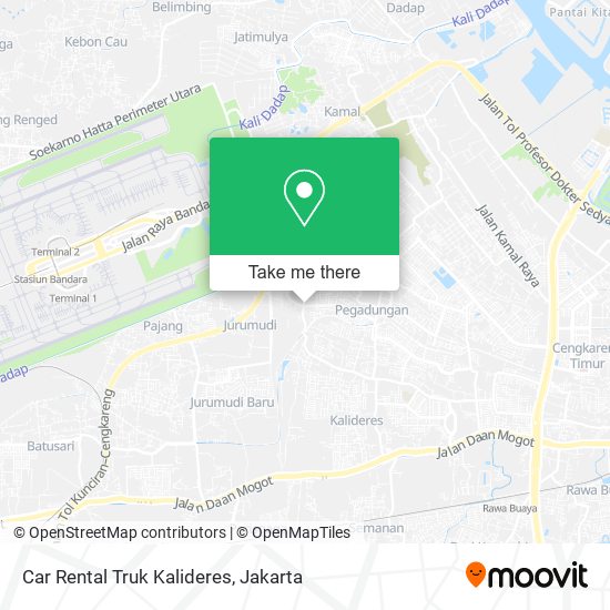 Car Rental Truk Kalideres map