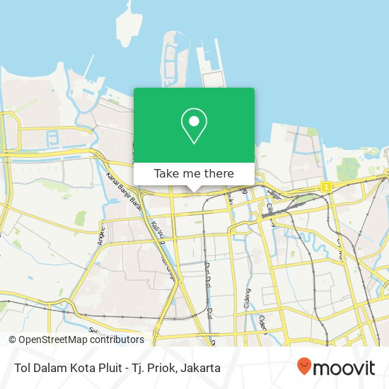 Tol Dalam Kota Pluit - Tj. Priok map