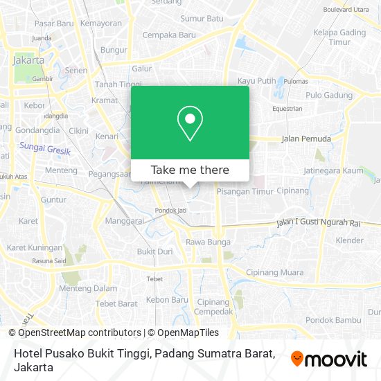 Hotel Pusako Bukit Tinggi, Padang Sumatra Barat map