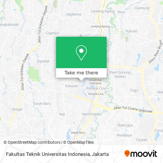 Fakultas Teknik Universitas Indonesia map