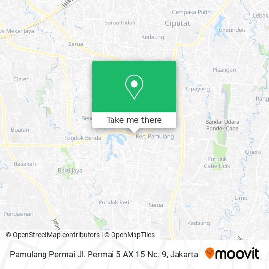 Pamulang Permai Jl. Permai 5 AX 15 No. 9 map