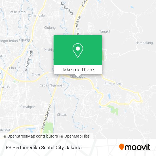 RS Pertamedika Sentul City map