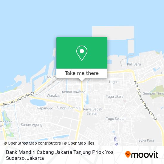 Bank Mandiri Cabang Jakarta Tanjung Priok Yos Sudarso map