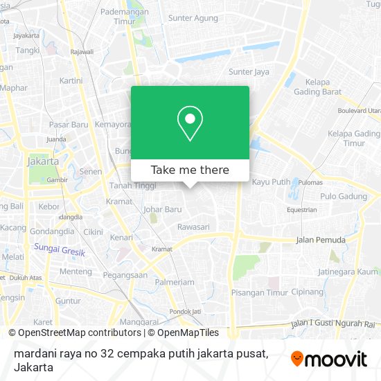 mardani raya no 32 cempaka putih jakarta pusat map