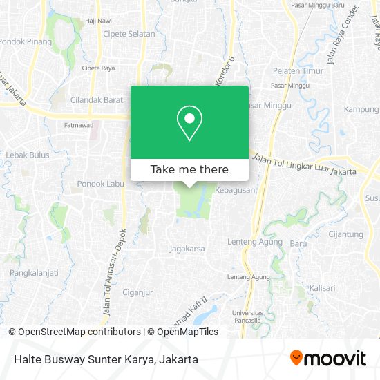 Halte Busway Sunter Karya map