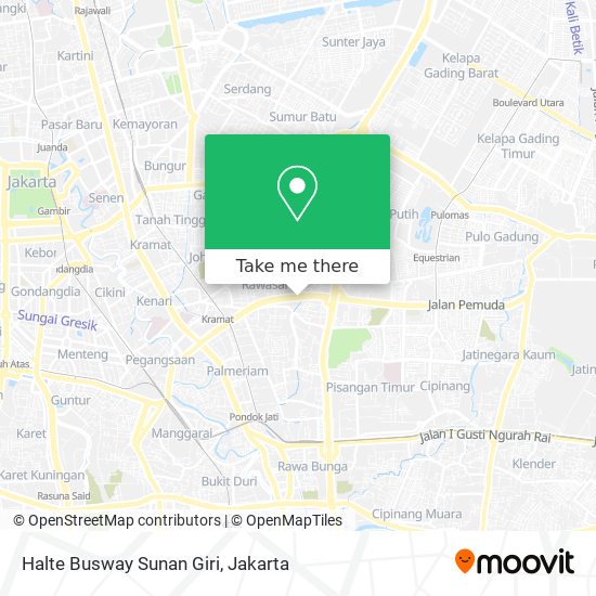 Halte Busway Sunan Giri map