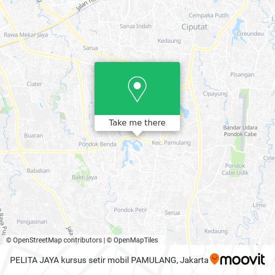 PELITA JAYA kursus setir mobil PAMULANG map