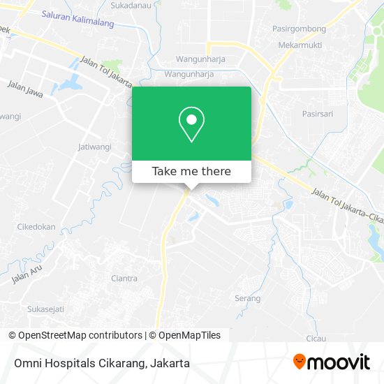 Omni Hospitals Cikarang map