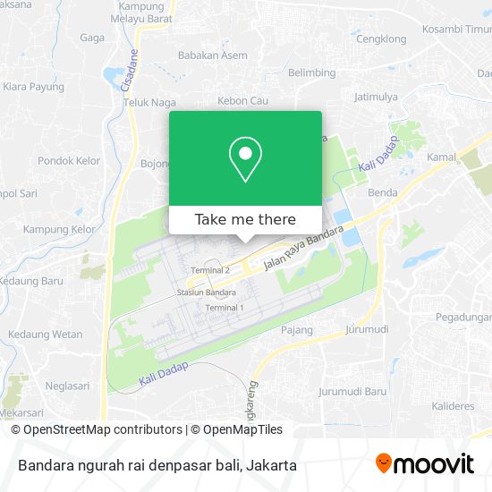 Bandara ngurah rai denpasar bali map