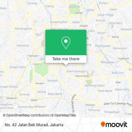 No. 42 Jalan Bek Murad map