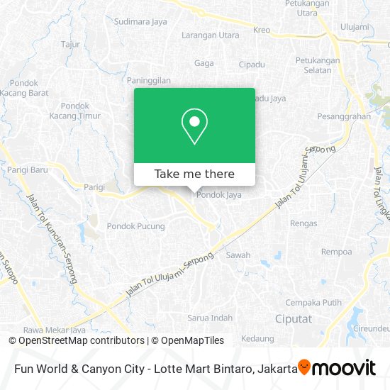 Fun World & Canyon City - Lotte Mart Bintaro map