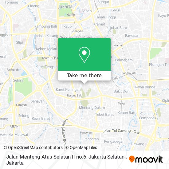 Jalan Menteng Atas Selatan II no.6, Jakarta Selatan. map