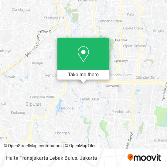 Halte Transjakarta Lebak Bulus map