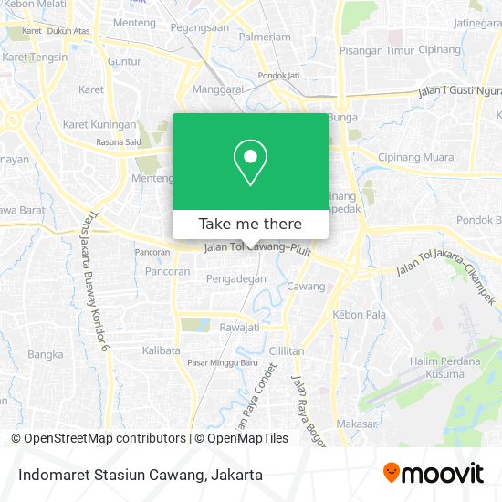 Indomaret Stasiun Cawang map