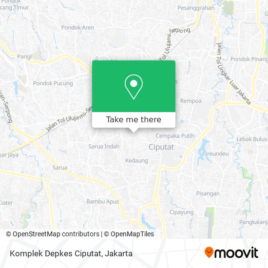 Komplek Depkes Ciputat map