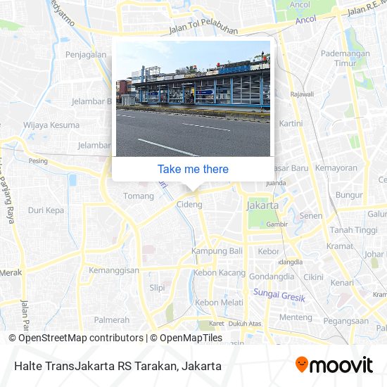 Halte TransJakarta RS Tarakan map