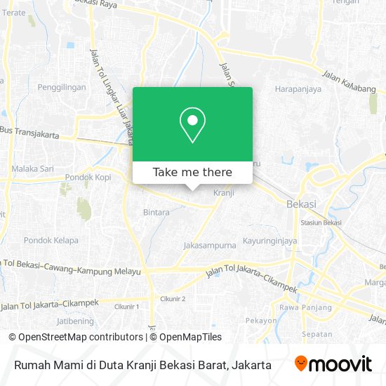 Rumah Mami di Duta Kranji Bekasi Barat map