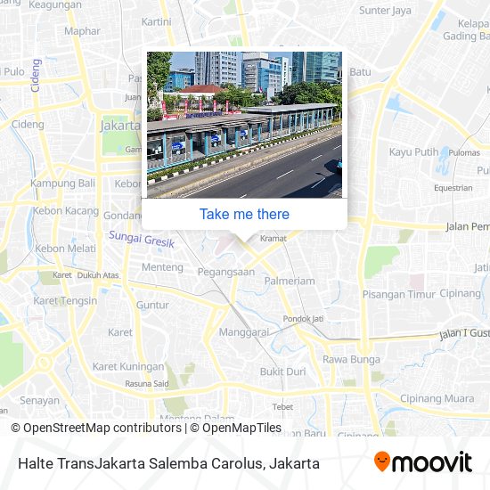 Halte TransJakarta Salemba Carolus map