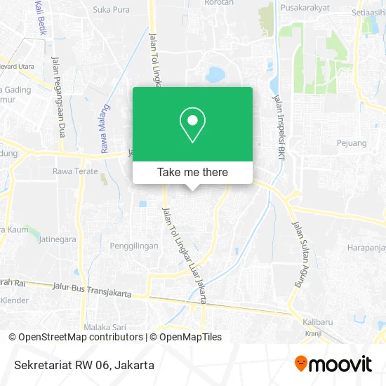 Sekretariat RW 06 map