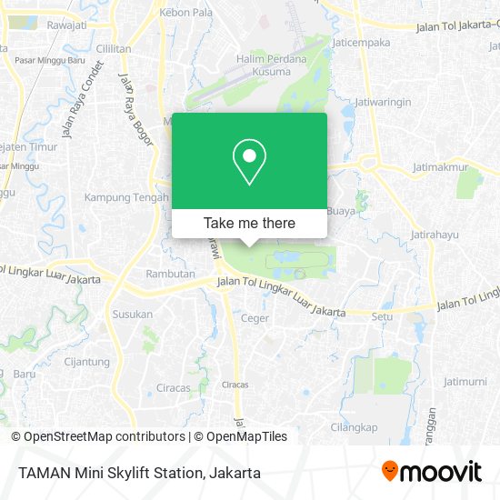 TAMAN Mini Skylift Station map