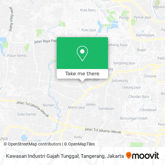 Kawasan Industri Gajah Tunggal, Tangerang map