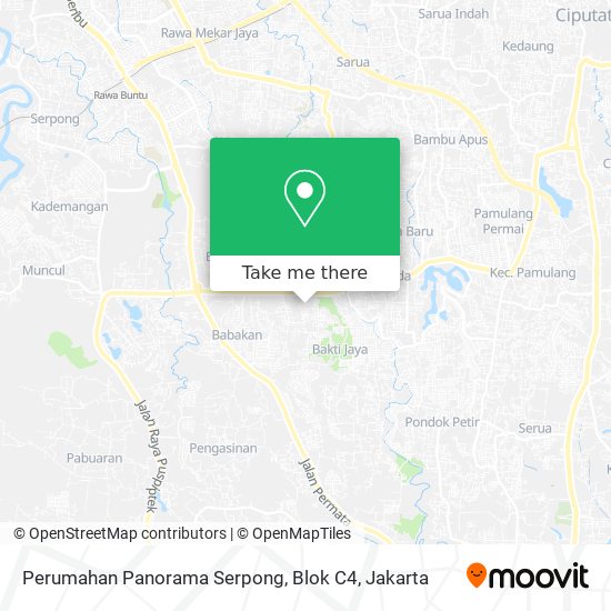 Perumahan Panorama Serpong, Blok C4 map