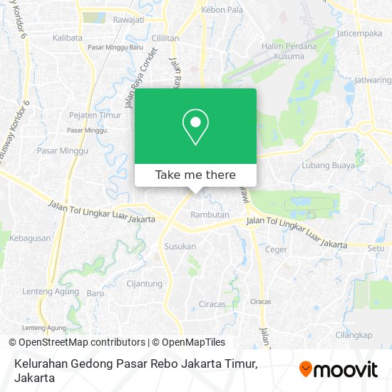 Kelurahan Gedong Pasar Rebo Jakarta Timur map