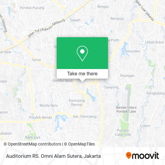 Auditorium RS. Omni Alam Sutera map