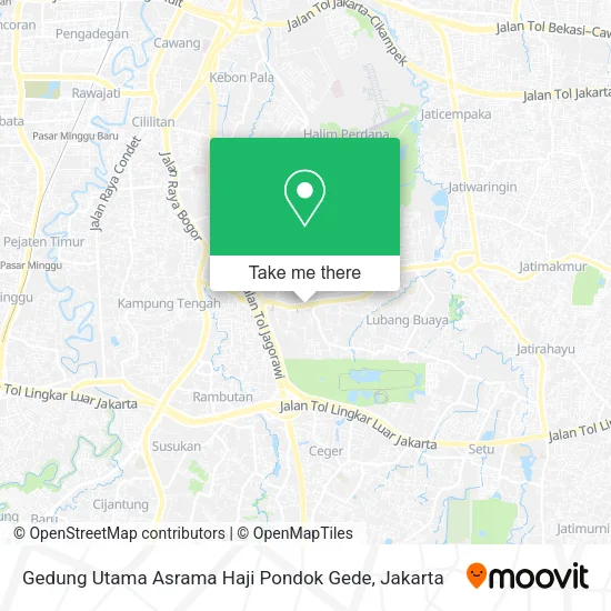 Gedung Utama Asrama Haji Pondok Gede map
